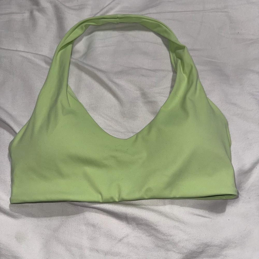 Light Green Halter Sports Bra